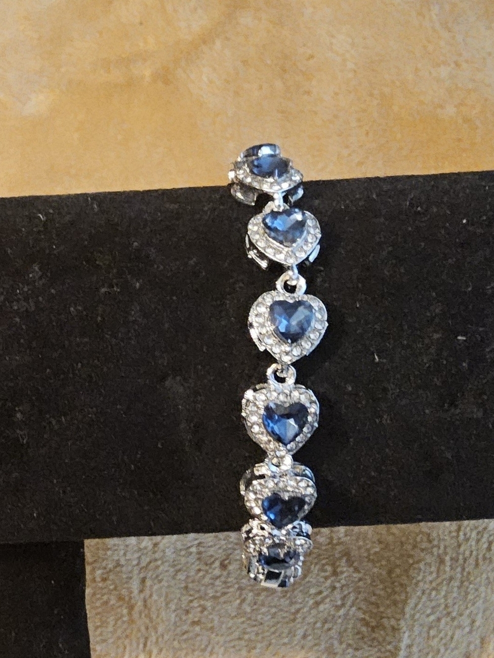 Blue Heart Crystal Bracelet - Women Jewelry - Picture 2 of 3